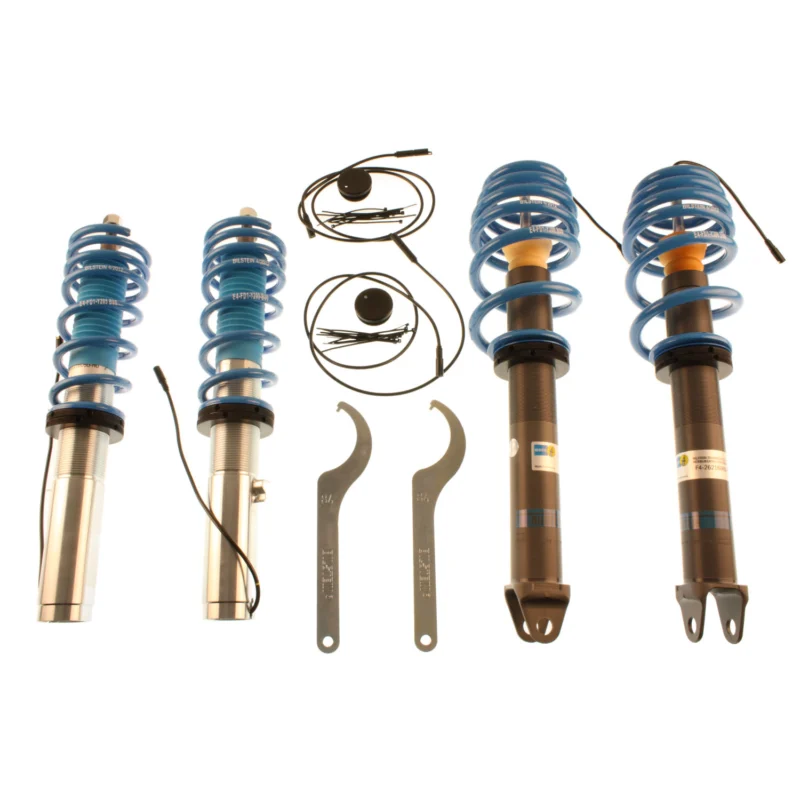 Bilstein 49-216042 - B16 Ride Control, Dampers: Zinc Front Clear Anodized Rear/Springs: Blue