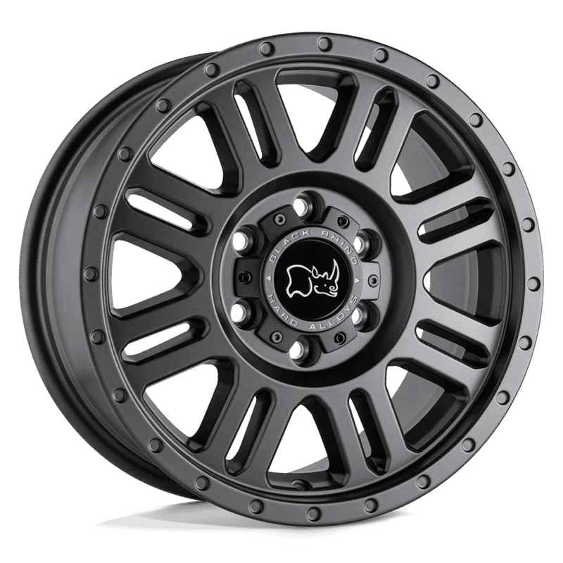 Black Rhino Hard Alloys 1680YWN386130G84 - Yellowstone, 16x8 6x130 +38mm, Matte Gunmetal