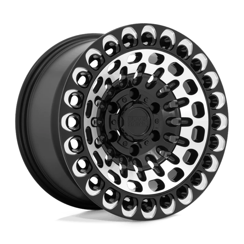 Black Rhino Hard Alloys 1795LBY-88170B25 - Labyrinth, 8x170 -18mm, Gloss Black W Mach Face & Mill