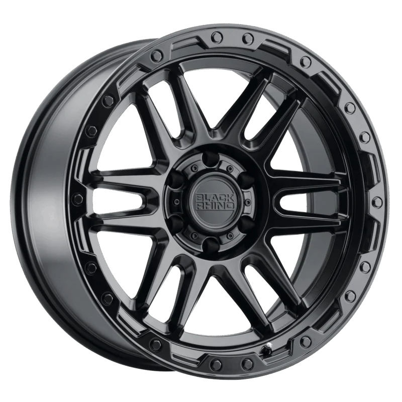 Black Rhino Hard Alloys 2090APC-86140M12 - Apache, Matte Black W/ Black Bolts