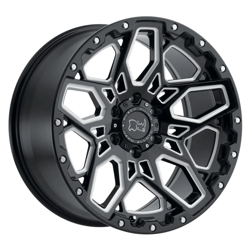 Black Rhino Hard Alloys 2095SHR125150B10 - Shrapnel, Gloss Black W/ Milled Spokes