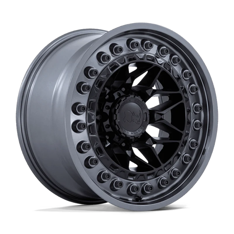 Black Rhino Hard Alloys BR008MA17905012N - Alpha, Matte Black W/ Gunmetal Lip