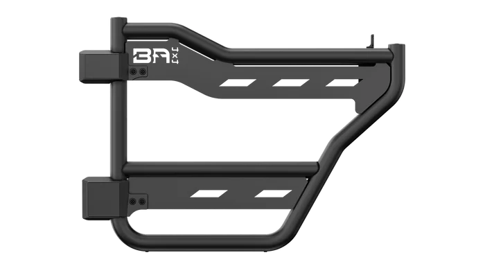 Body Armor 4x4 FB-6155 - Rear Tube Doors, Black, Light Texture