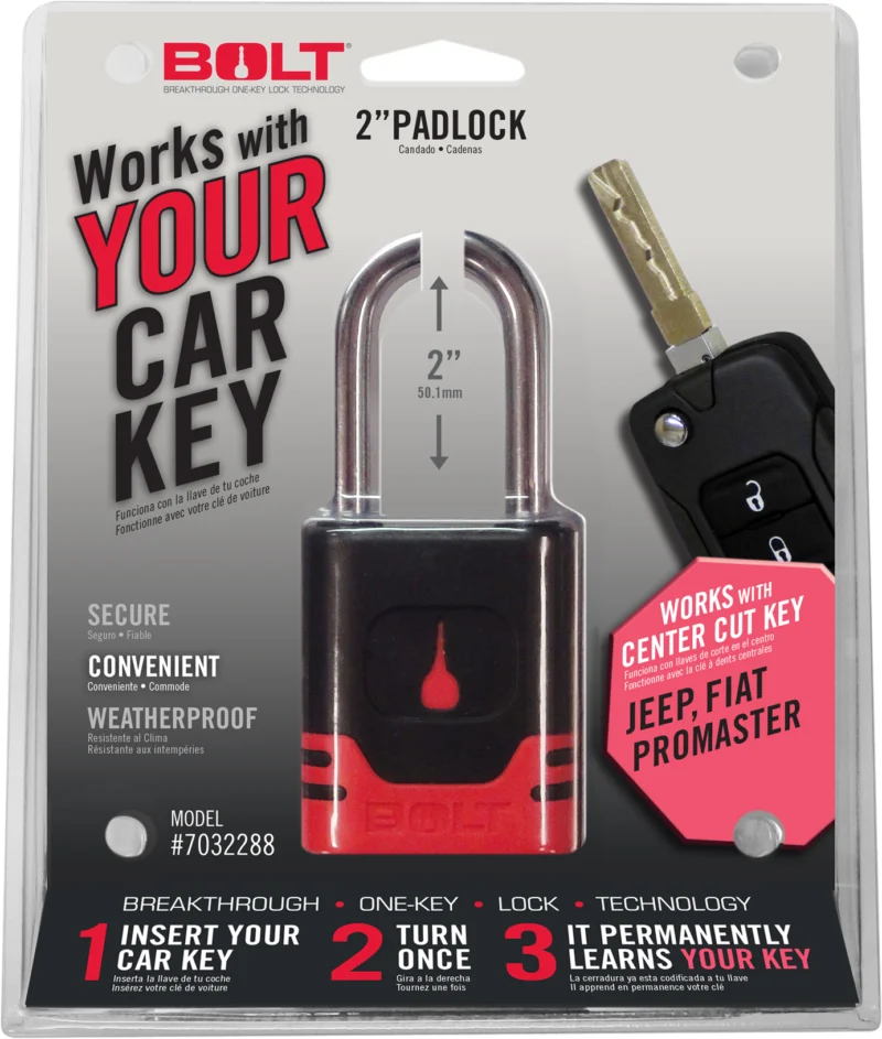 BOLT 7032288 - Padlock, Chrome plated
