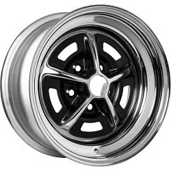 Boyd Coddington 54-5712044BC - 54 Series Magnum 500, 5x4.5 +6mm, Chrome/Semi Black