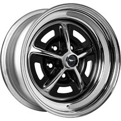Boyd Coddington 54-5712044BC2 - 54 Series Magnum 500 With Pony Cap, 5x4.5 +6mm, Chrome/Semi Black