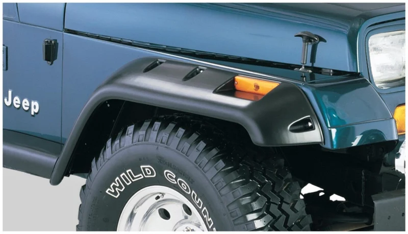 Bushwacker 10057-07 - Cutout Fender Flares (Jeep), Black, Textured