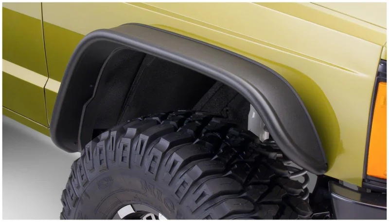 Bushwacker 10063-07 - Flat Style Fender Flares (Jeep), Black, Textured