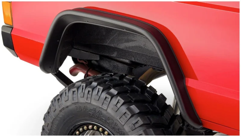 Bushwacker 10064-07 - Flat Style Fender Flares (Jeep), 2-Piece Rear, Black