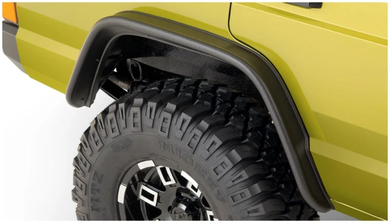 Bushwacker 10064-07 - Flat Style Fender Flares (Jeep), Black, Textured