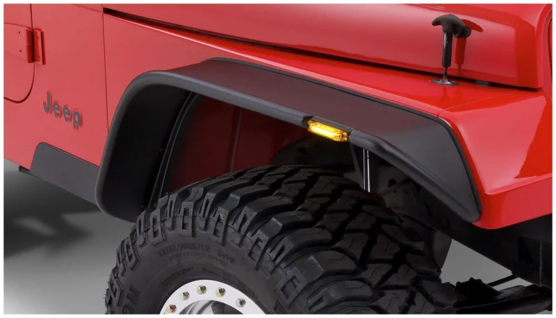 Bushwacker 10067-07 - Flat Style Fender Flares (Jeep), Black, Textured
