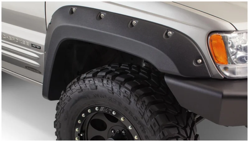 Bushwacker 10071-07 - Cutout Fender Flares (Jeep), 2-Piece Front, Black