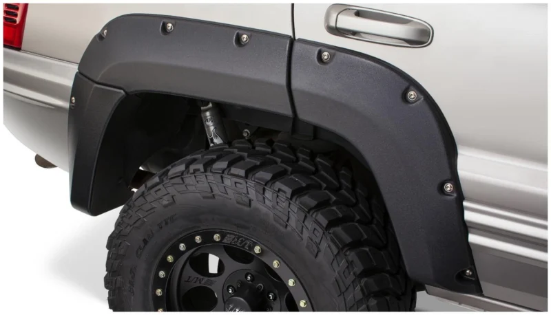 Bushwacker 10072-07 - Cutout Fender Flares (Jeep), 2-Piece Rear, Black