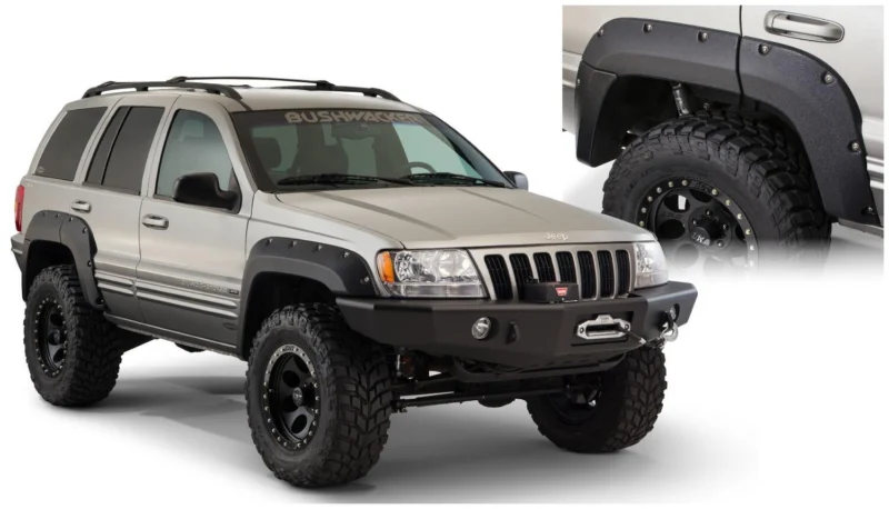 Bushwacker 10072-07 - Cutout Fender Flares (Jeep), Black, Textured