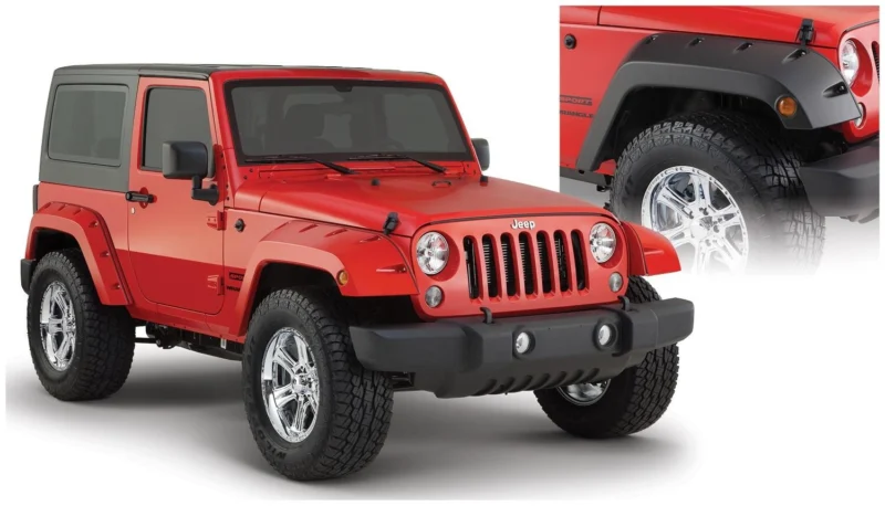 Bushwacker 10077-02 - Pocket Style Fender Flares, Black, Smooth
