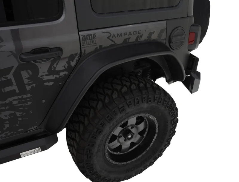 Bushwacker 10100-07 - Flat Style Fender Flares (Jeep), Black, Textured