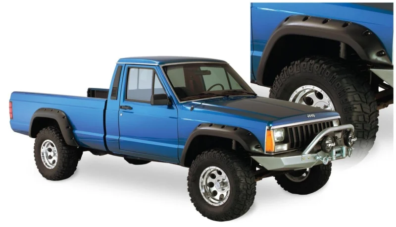 Bushwacker 10912-07 - Cutout Fender Flares (Jeep), Black, Textured