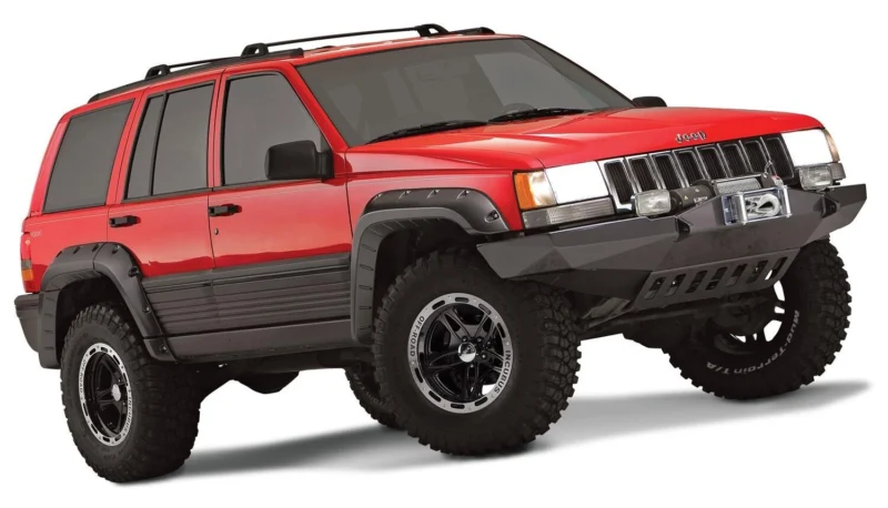 Bushwacker 10916-07 - Cutout Fender Flares (Jeep), 4-Piece Set, Black
