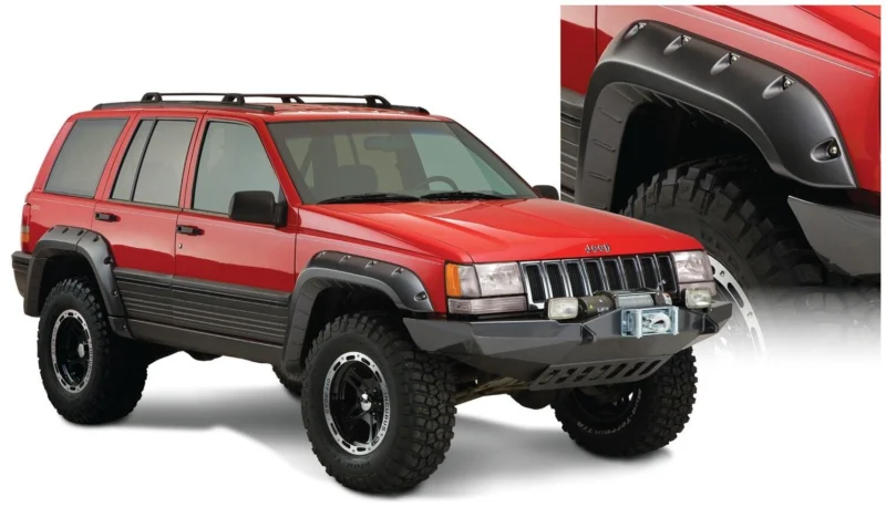 Bushwacker 10916-07 - Cutout Fender Flares (Jeep), Black, Textured
