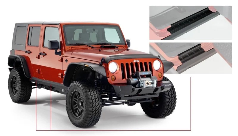 Bushwacker 14012 - Trail Armor, Black, Thermoplastic Olefin(TPO)