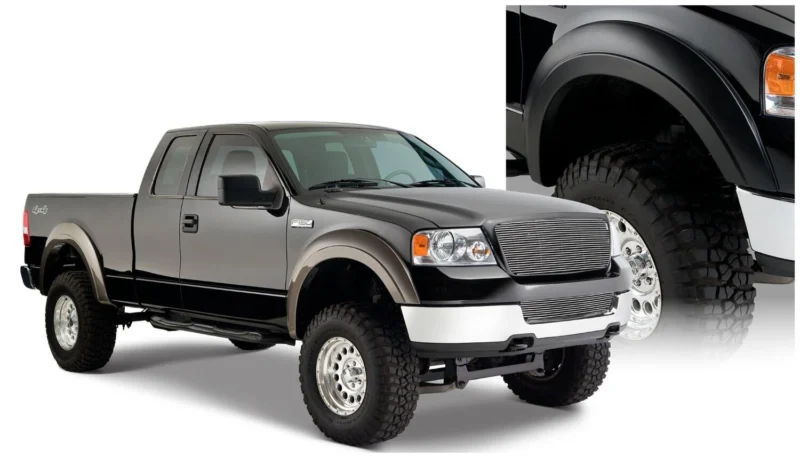 Bushwacker 20915-02 - Extend-A-Fender Flares, Black, Smooth