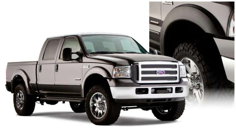 Bushwacker 20928-02 - Extend-A-Fender Flares, Black, Smooth