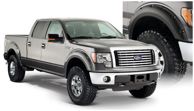 Bushwacker 20929-02 - Pocket Style Fender Flares, Black, Smooth