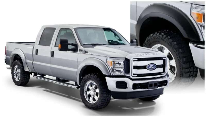 Bushwacker 20932-02 - Extend-A-Fender Flares, Black, Smooth