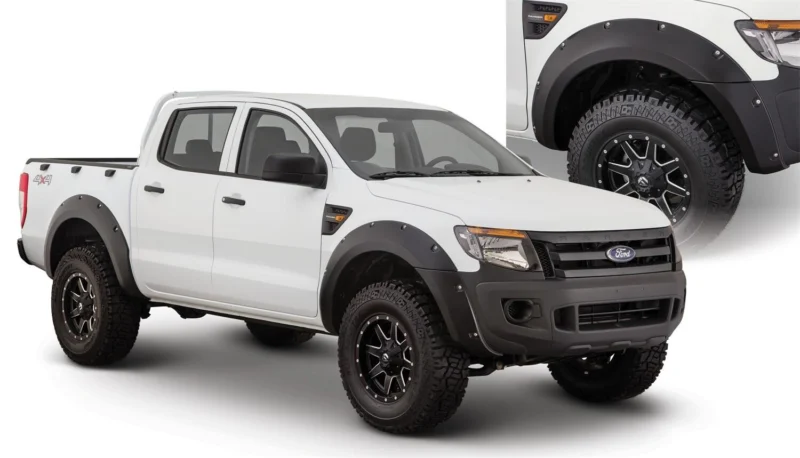 Bushwacker 20934-02 - Pocket Style Fender Flares, Black, Smooth