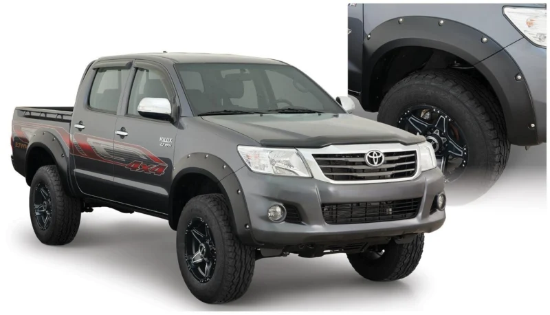 Bushwacker 31929-02 - Pocket Style Fender Flares, Black, Smooth