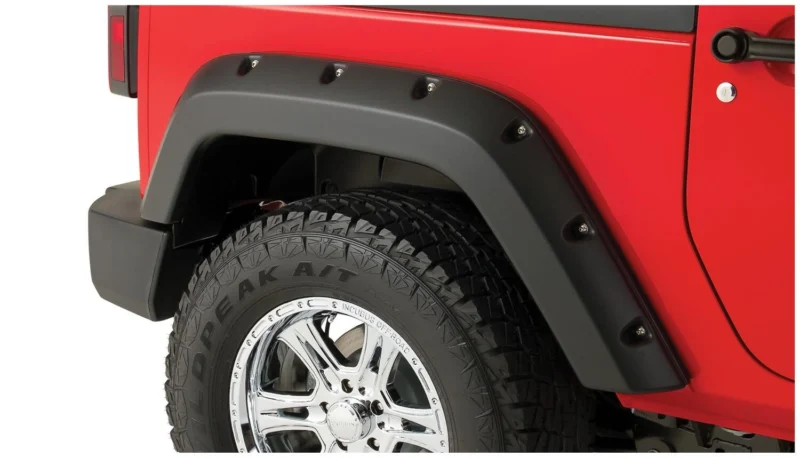 Bushwacker 40096-02 - Pocket Style Fender Flares, Black, Smooth