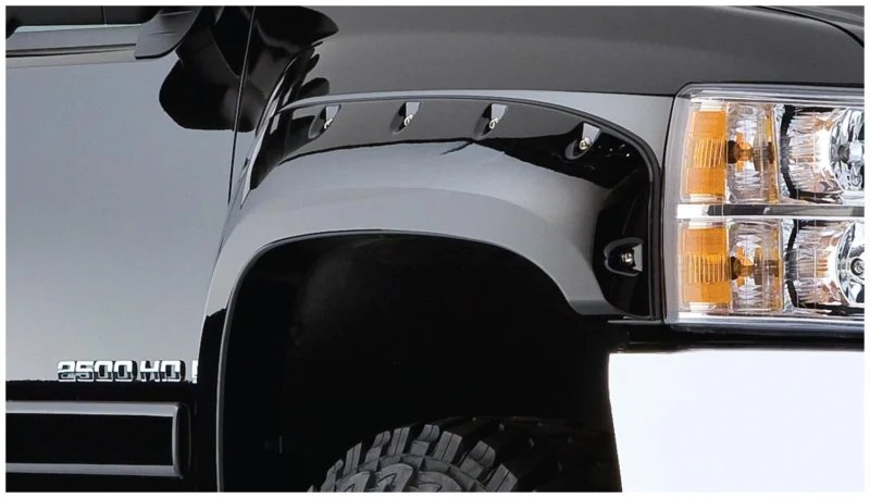 Bushwacker 40097-02 - Cutout Style Fender Flares, Black, Smooth