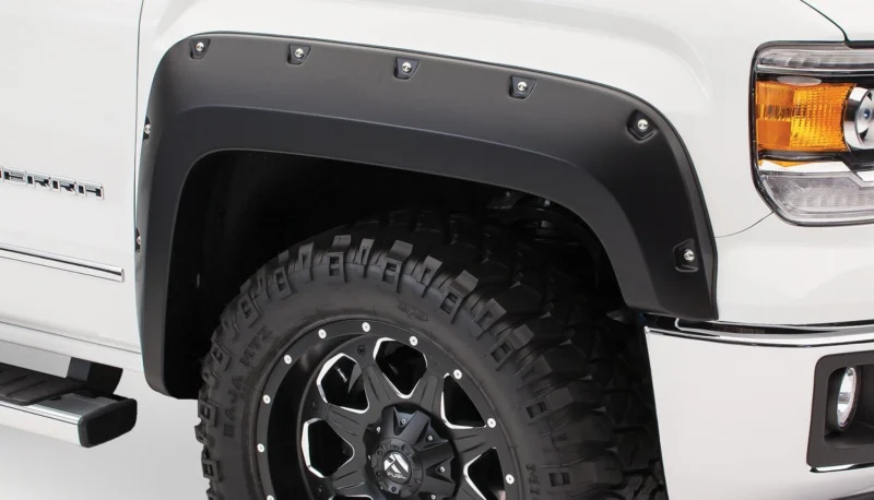 Bushwacker 40121-02 - Pocket Style Fender Flares, Black, Smooth