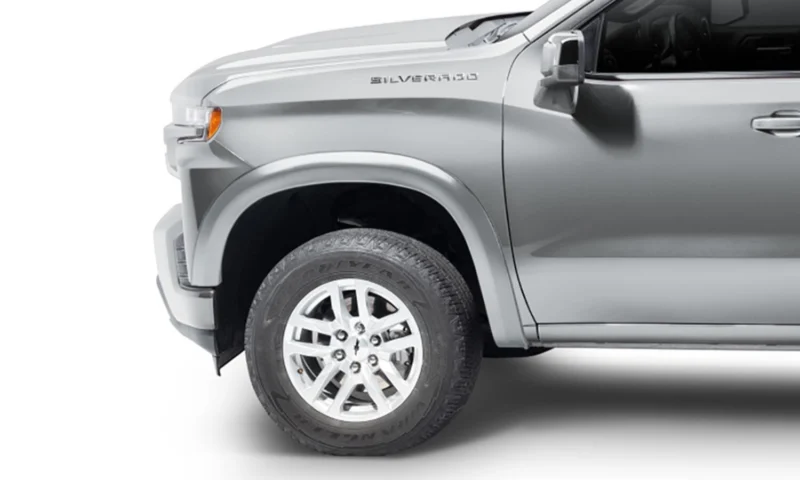 Bushwacker 40930-54 - OE Style Color-Matched Fender Flares, 4-Piece Set, Silver Ice Metallic