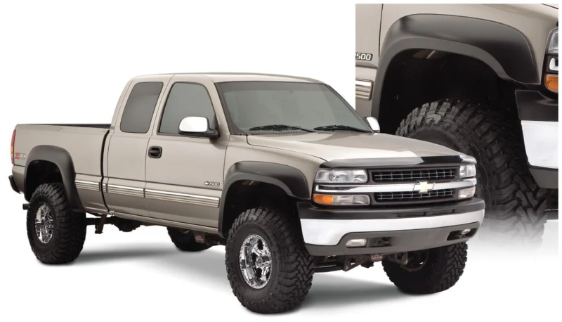 Bushwacker 40945-02 - Extend-A-Fender Flares, Black, Smooth