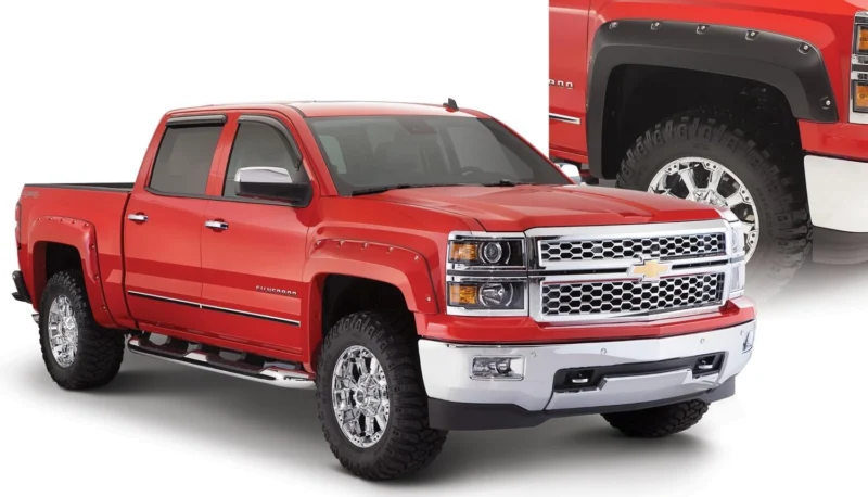 Bushwacker 40948-02 - Pocket Style Fender Flares, Black, Smooth