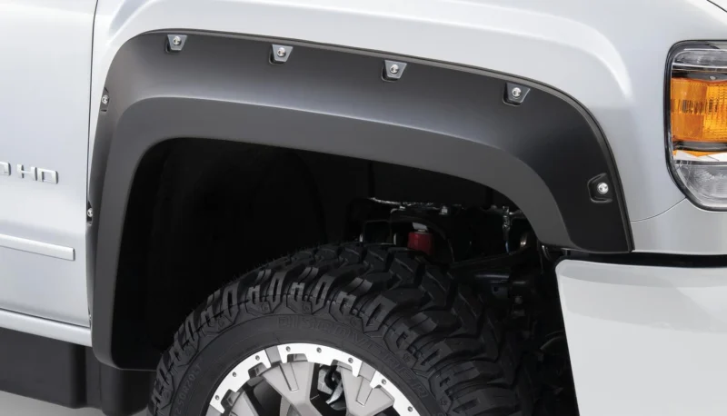 Bushwacker 40967-02 - Pocket Style Fender Flares, Black, Smooth