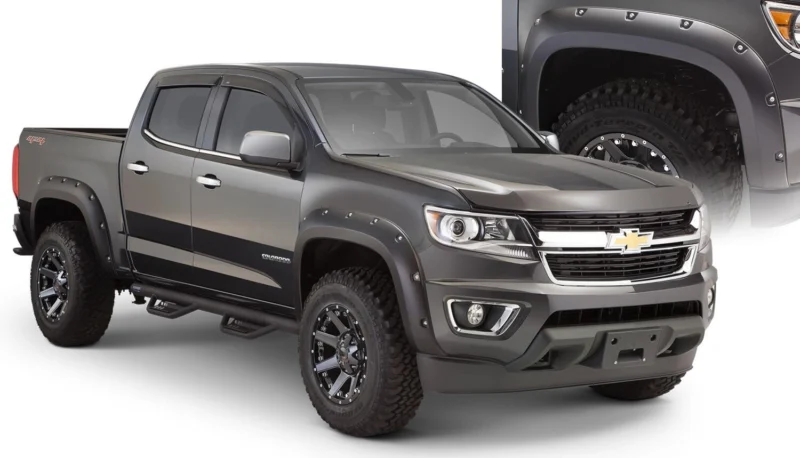 Bushwacker 40969-02 - Pocket Style Fender Flares, Black, Smooth