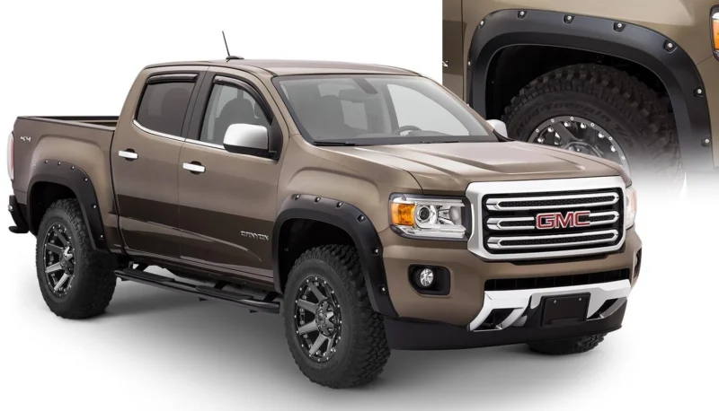Bushwacker 40971-02 - Pocket Style Fender Flares, Black, Smooth