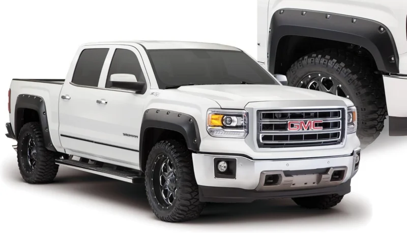Bushwacker 40974-02 - Pocket Style Fender Flares, Black, Smooth