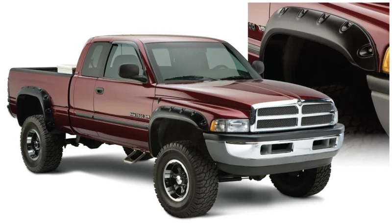 Bushwacker 50908-02 - Pocket Style Fender Flares, Black, Smooth