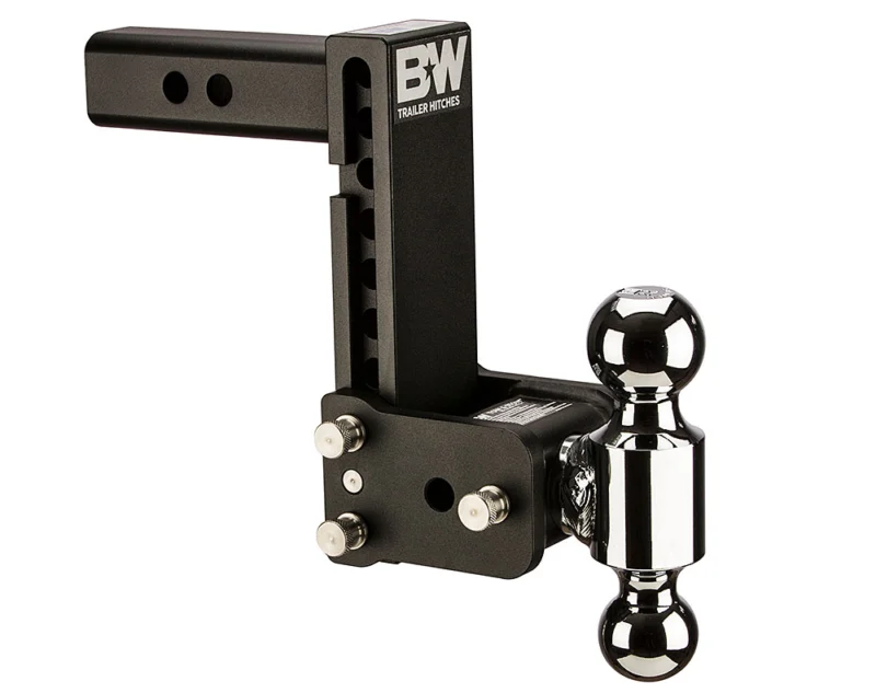 B&W Trailer Hitches TS10040B - Tow & Stow Adjustable Ball Mount, Black Powdercoat