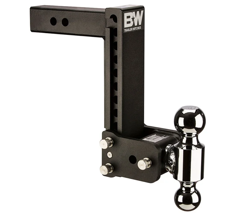 B&W Trailer Hitches TS10043B - Tow & Stow Adjustable Ball Mount, Black Powdercoat