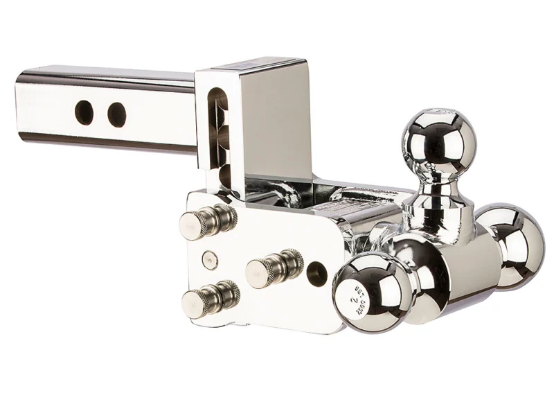 B&W Trailer Hitches TS10047C - Tow & Stow Adjustable Ball Mount, Chrome