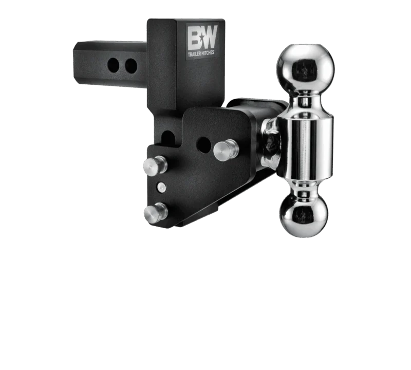 B&W Trailer Hitches TS10063BMP - Tow & Stow Adjustable Ball Mount, Black Powdercoat