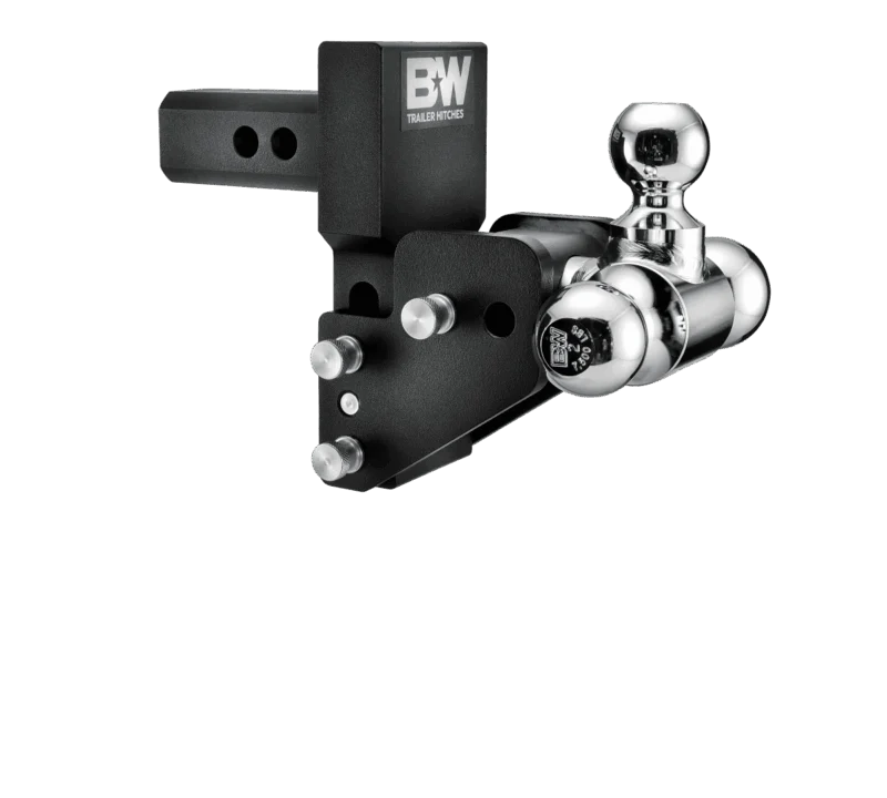 B&W Trailer Hitches TS10064BMP - Tow & Stow Adjustable Ball Mount, Black Powdercoat