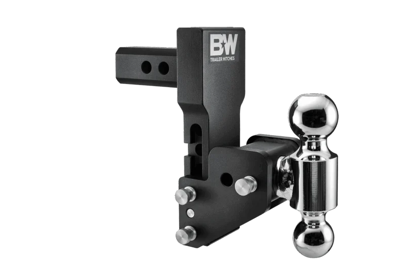 B&W Trailer Hitches TS10065BMP - Tow & Stow Adjustable Ball Mount, Black Powdercoat