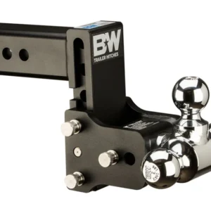 B&W Trailer Hitches TS20048B - Tow & Stow Adjustable Ball Mount, Black Powdercoat