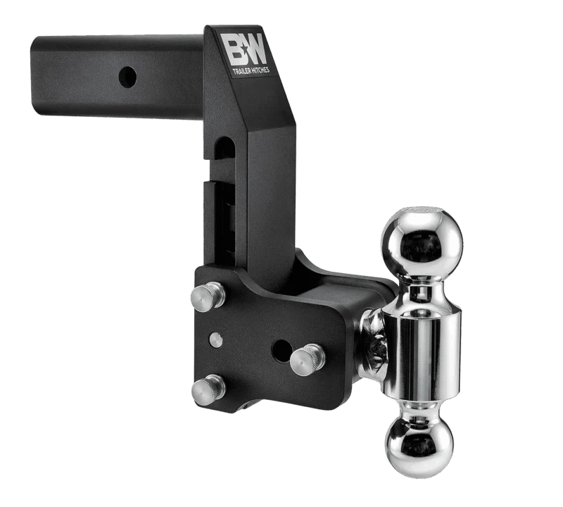 B&W Trailer Hitches TS20066BMP - Tow & Stow Adjustable Ball Mount, Black Powdercoat