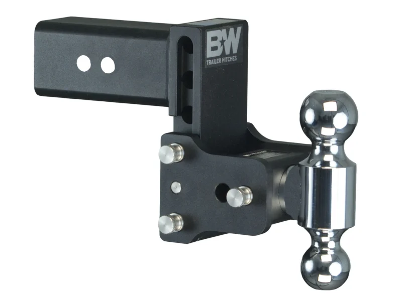 B&W Trailer Hitches TS30037B - Tow & Stow Adjustable Ball Mount, Black Powdercoat